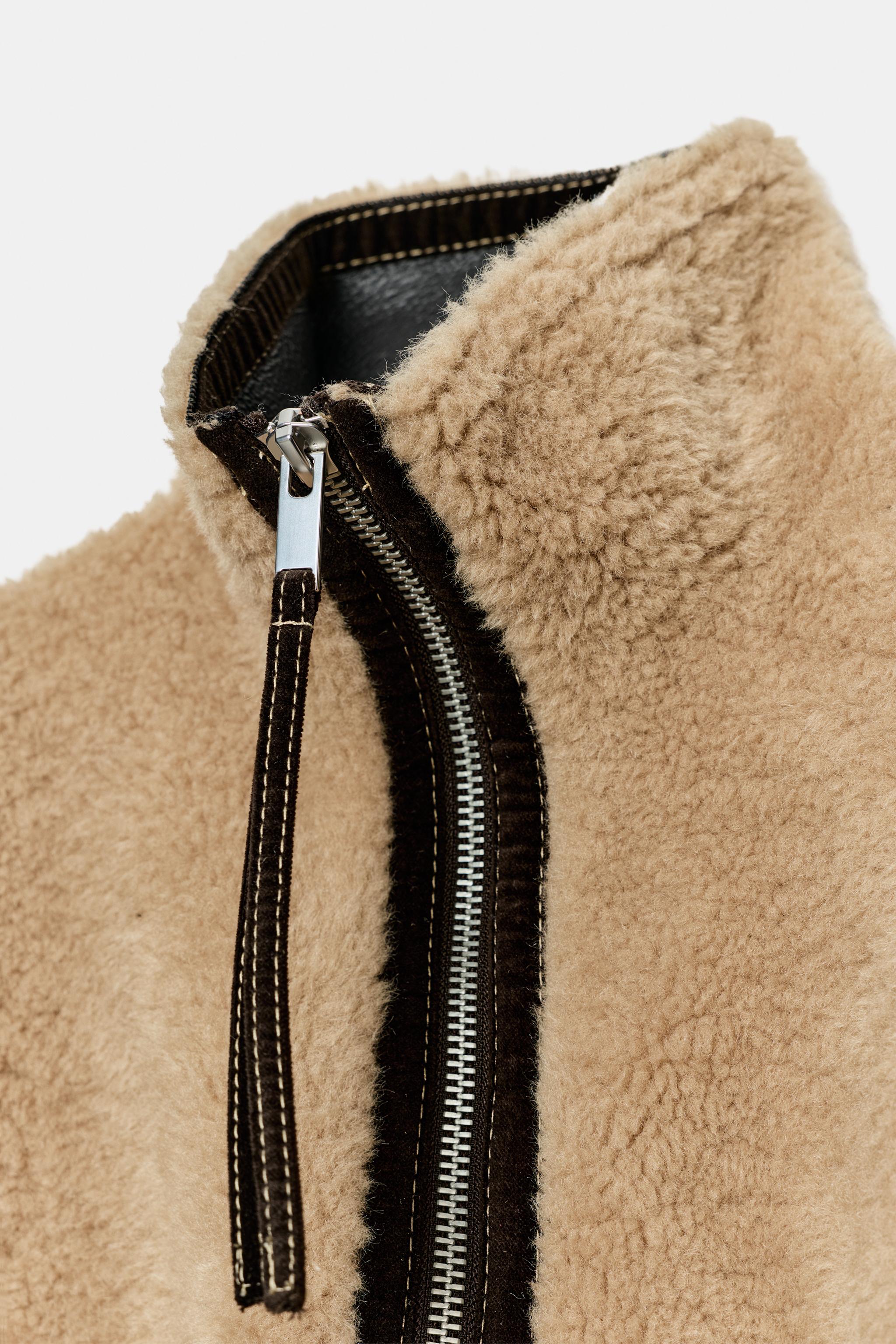 ZW COLLECTION FAUX SHEARLING DOUBLE-FACED JACKET